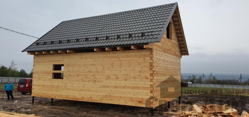 Строительство дома по проекту Брус 10 в Пущино. Дачный поселок Академпарк. Фото 19