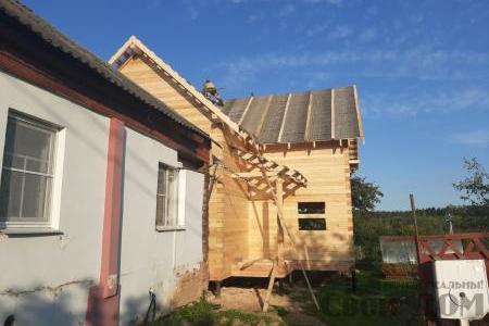 Пристроили к старому дому новый дом из профилированного бруса 145*145 мм