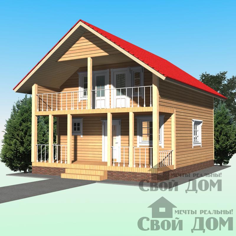 Дома из бруса 7 на 9 под ключ в Москве: проекты и цены на строительство домов 7х9